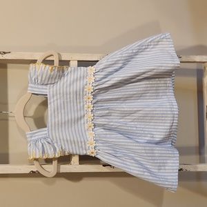 Member's Mark Blue & White Stripped Dress 18 Months
